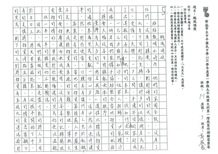 114-1第一次中平盃入選名單暨優秀作品圖片