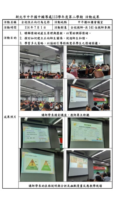 1140701-全校性正向行為支持講座-成果報告圖片