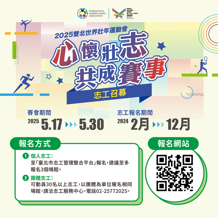 2025年世界壯年運動會志工招募圖片