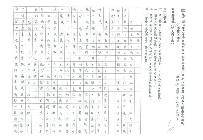 113-2第二次中平盃入選名單暨優秀作品圖片
